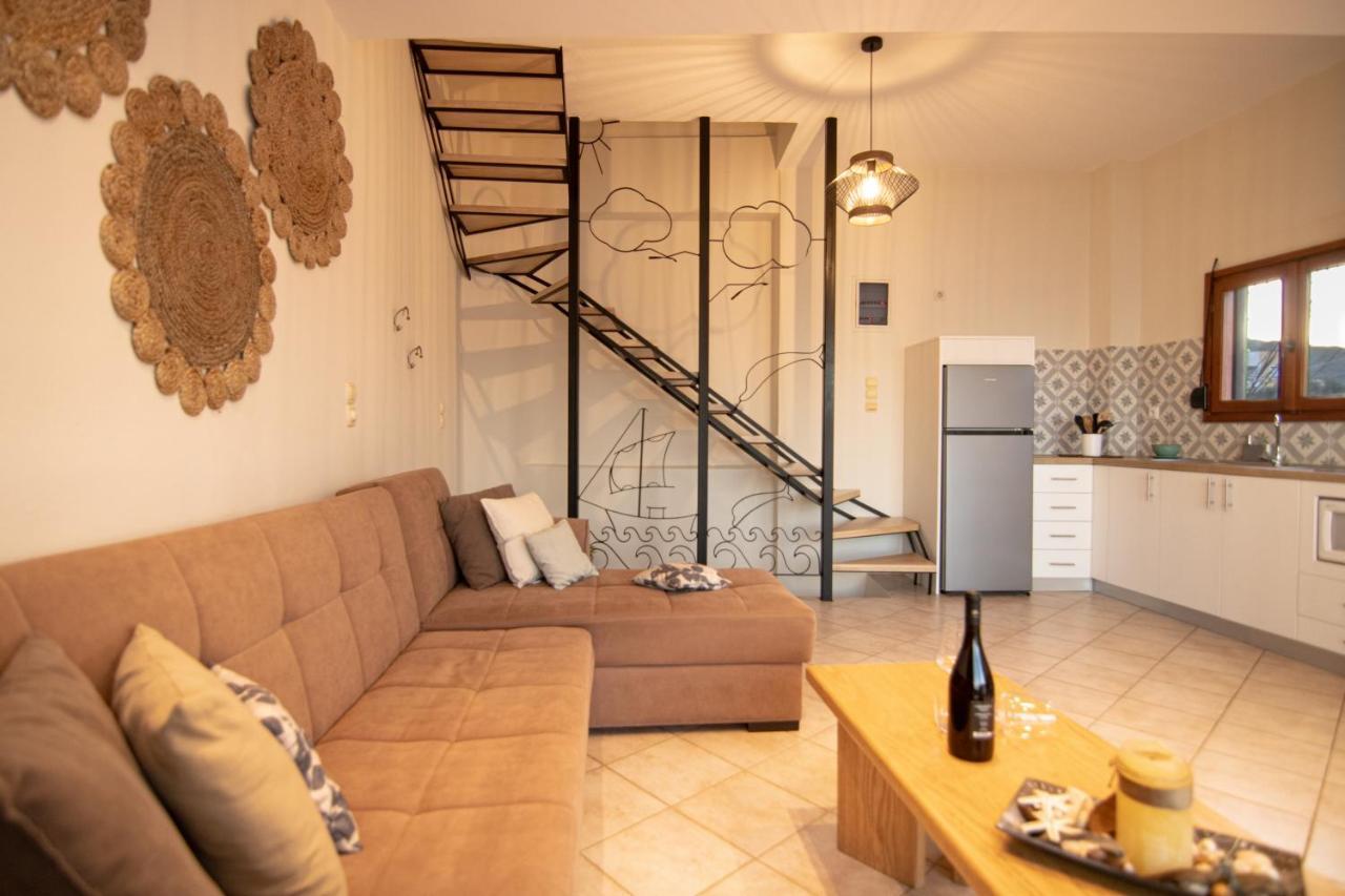 The Island House - Family Size Apt - Overlooking The Aegean - 3 Steps From The Beach Mochlos Extérieur photo